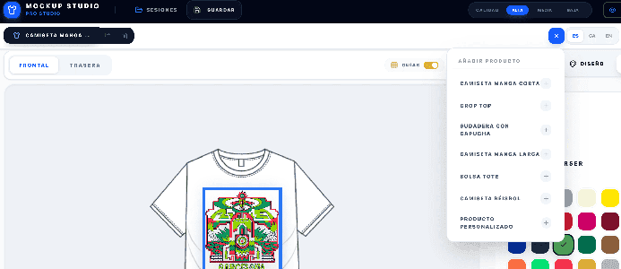 Herramienta de mockups para serigrafía
